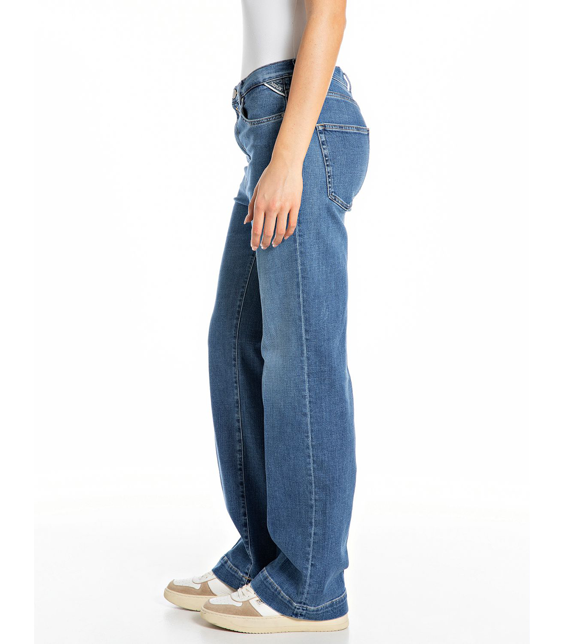 リラックスストレートMELJA コンフォートブルーデニム 詳細画像 ブルー 4